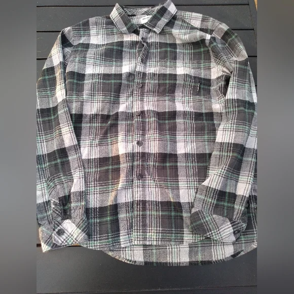Men's Billabong Coastline Flannel Button Up Shirt, Size Large, - Picture 2 of 13